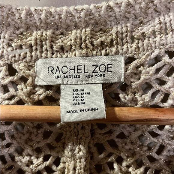 Rachel Zoe Gold Thread Cardigan - Picture 2 of 8